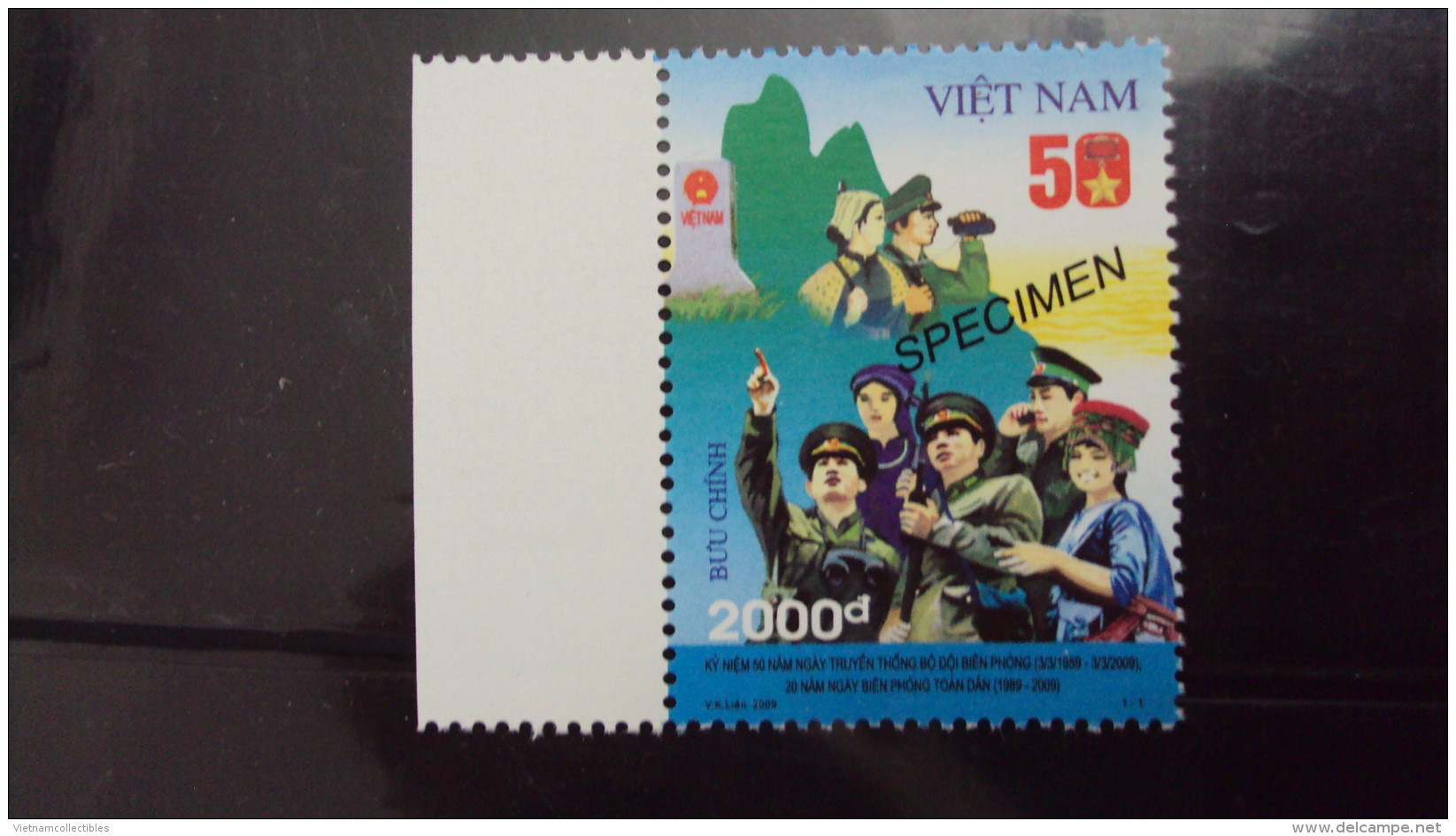 Vietnam Viet Nam MNH Perf SPECIMEN Stamp 2009 : 50th Anniversary Of Frontier Force (Ms981) - Vietnam