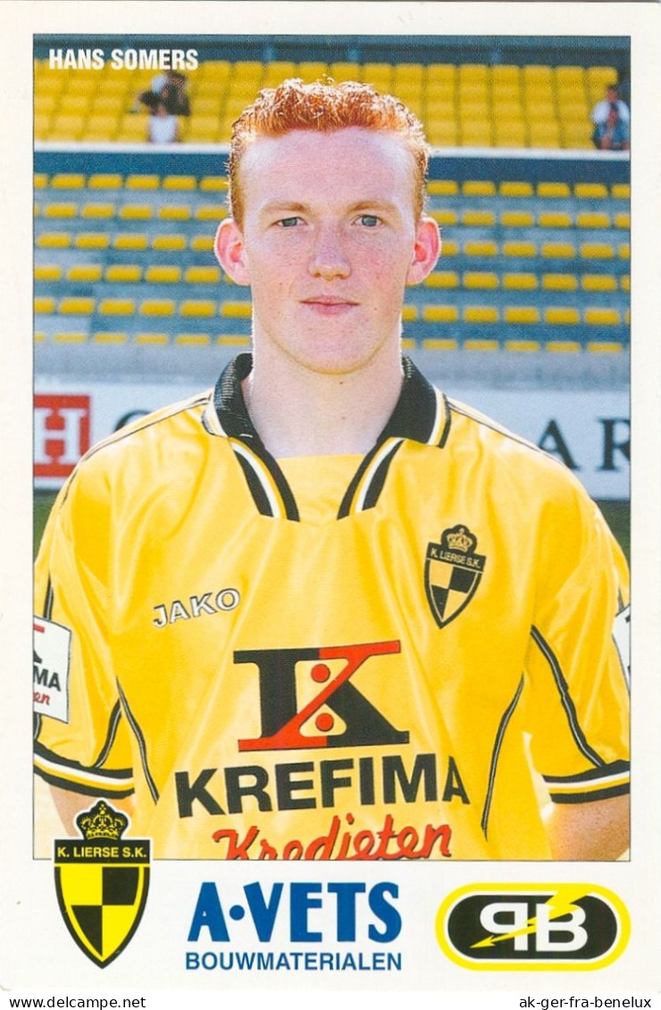 Fußball-Autogrammkarte AK Hans Somers Lierse SK 00-01 Rijmenam Schriek Lier FC Utrecht Trabzonspor KSK Hasselt KRC Genk - Autógrafos