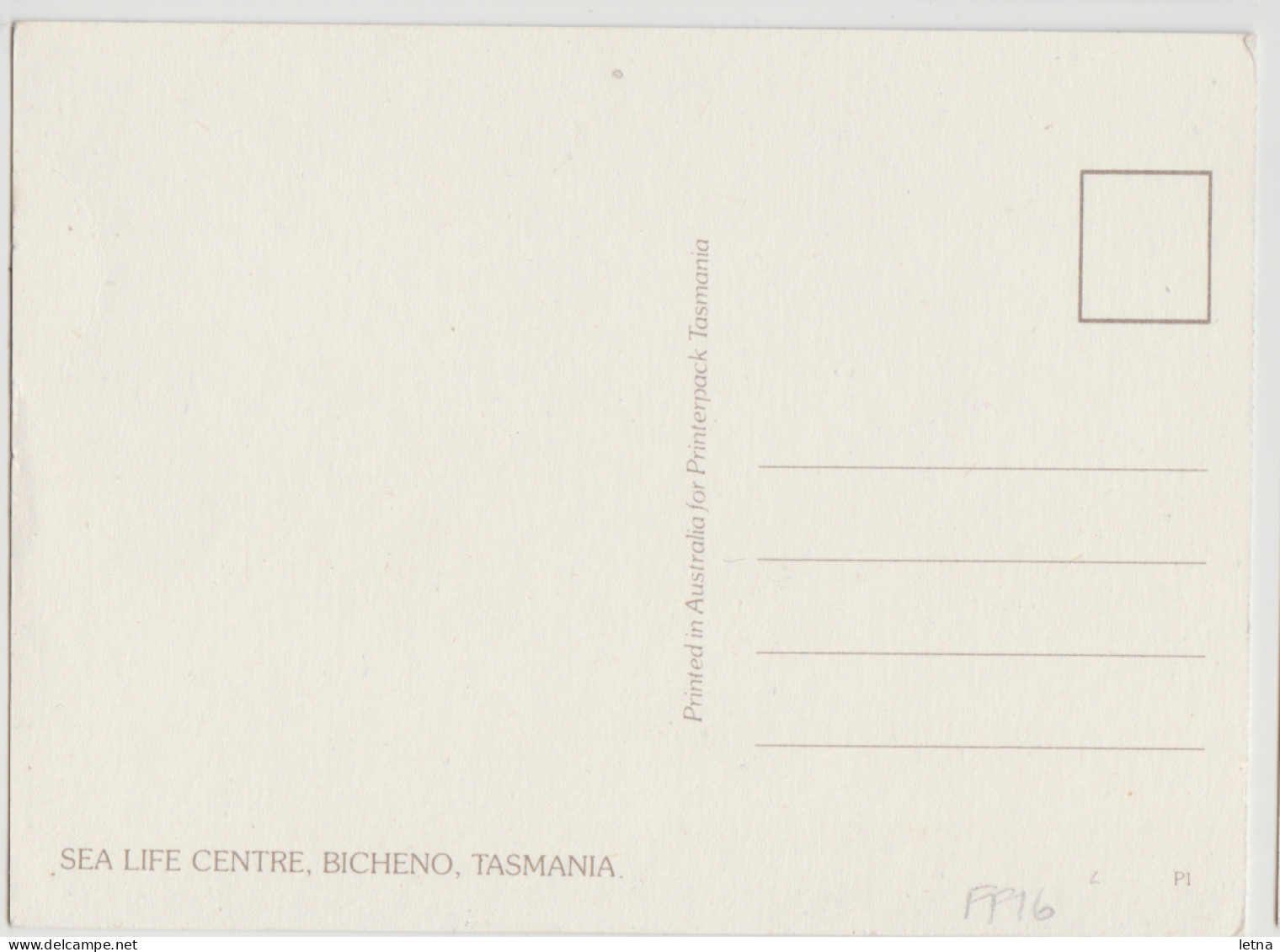 Australia TASMANIA TAS Car Park Sea Life Centre BICHENO Printerpack P1 Postcard C1970s - Altri & Non Classificati