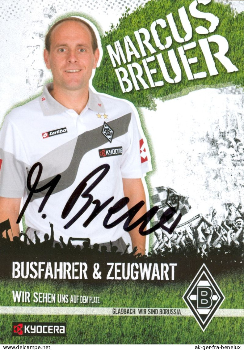 Fußball-Autogrammkarte AK Marcus Breuer VfL Borussia Mönchengladbach 07-08 Zeugwart M'Gladbach Autogramm Fußball Germany - Handtekening