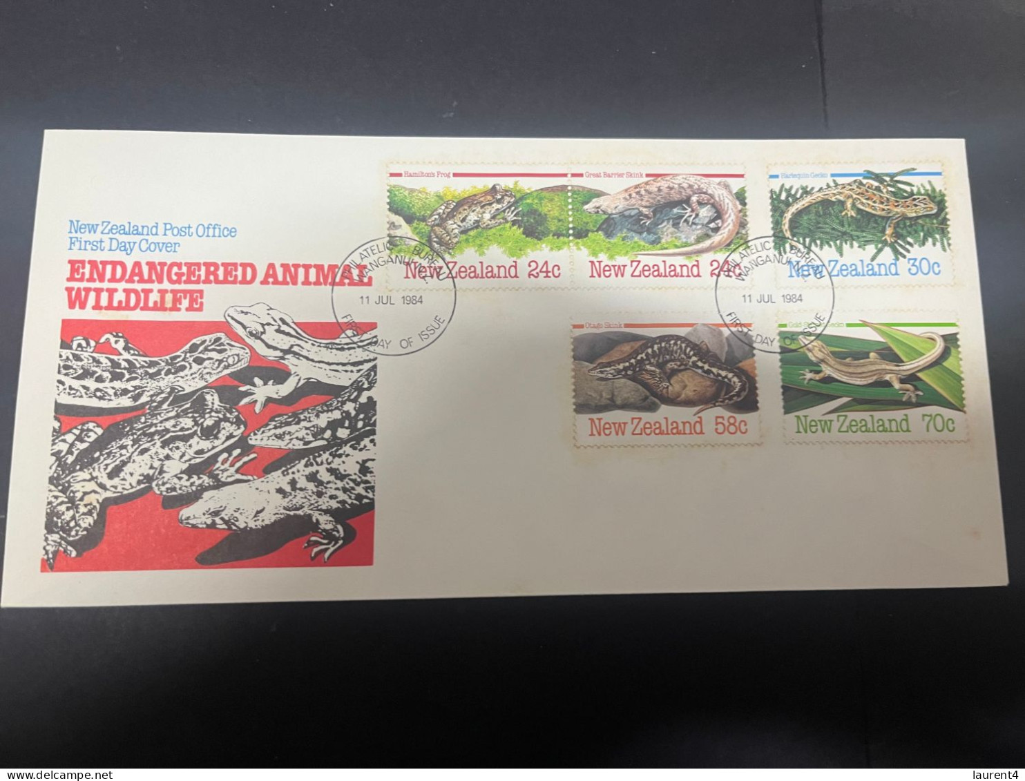 14-4-2024 (2 Z 4) FDC - New Zealand - 1984 - Endengered Wldlife (some Rust) - FDC