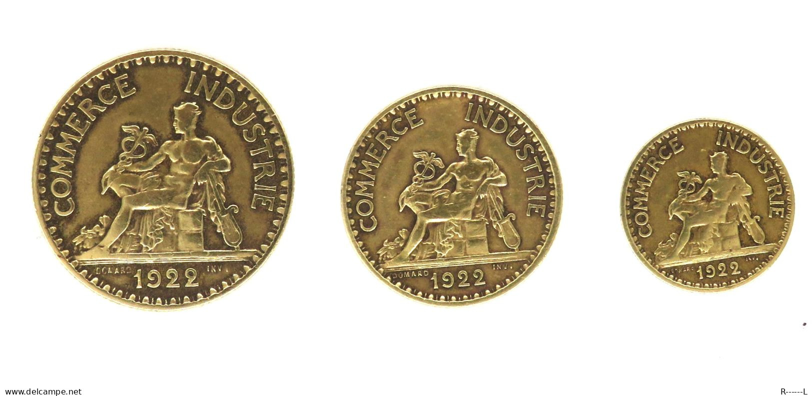 50 Cents - 1 Franc - 2 Francs  Année 1922 - Sonstige & Ohne Zuordnung