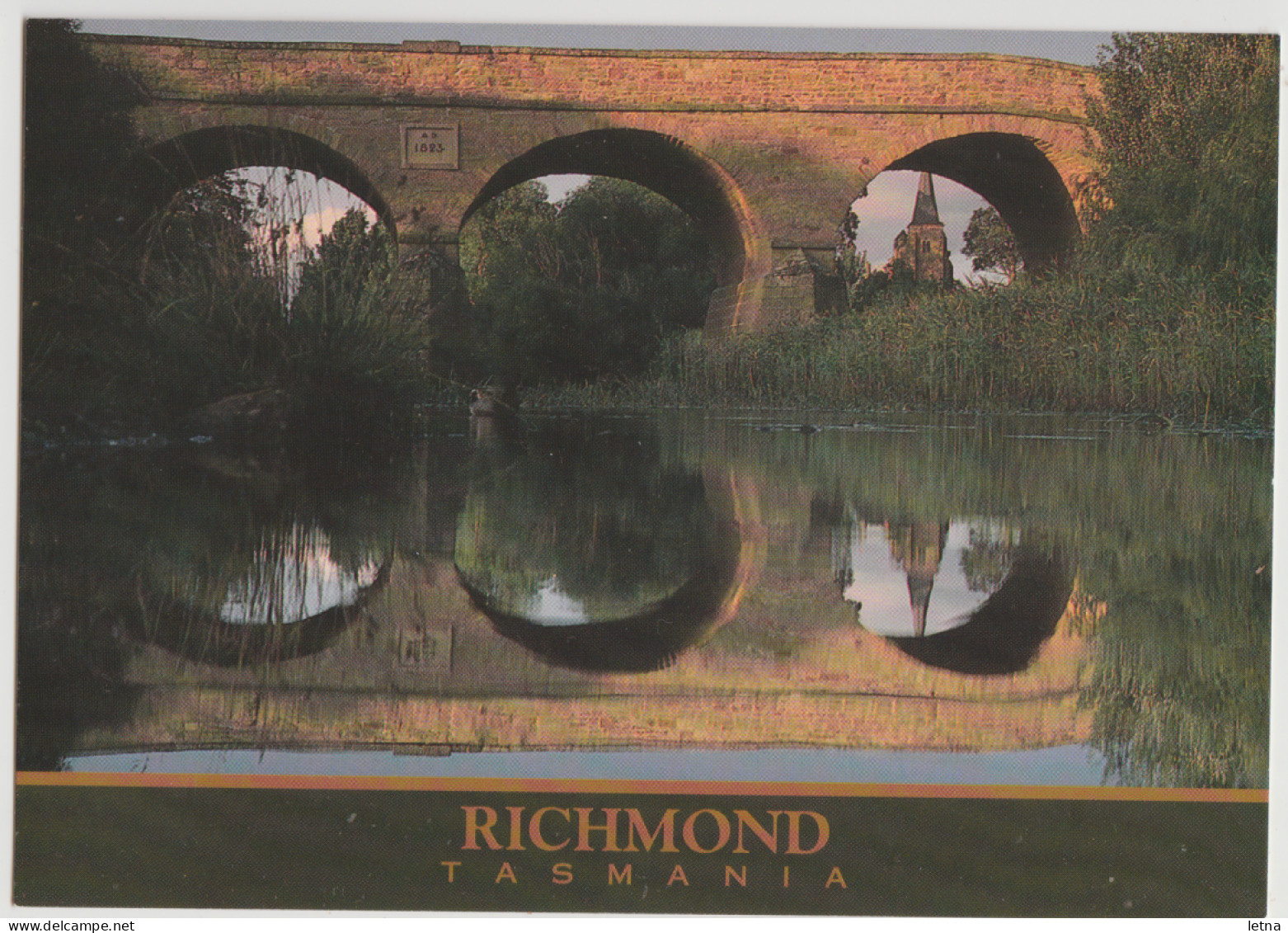 Australia TASMANIA TAS Convict Bridge Church RICHMOND Bartel BT03 Postcard C1970s - Altri & Non Classificati