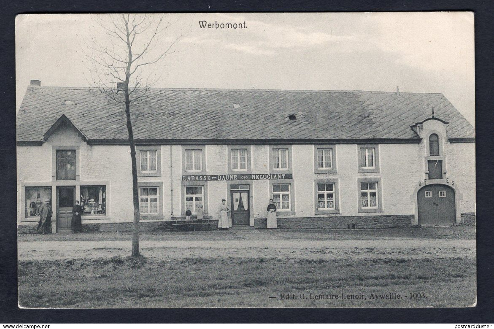 BELGIUM Werbomont 1910s Magasin Labasse-Daune. Store. Old Postcard (h2066) - Ferrieres