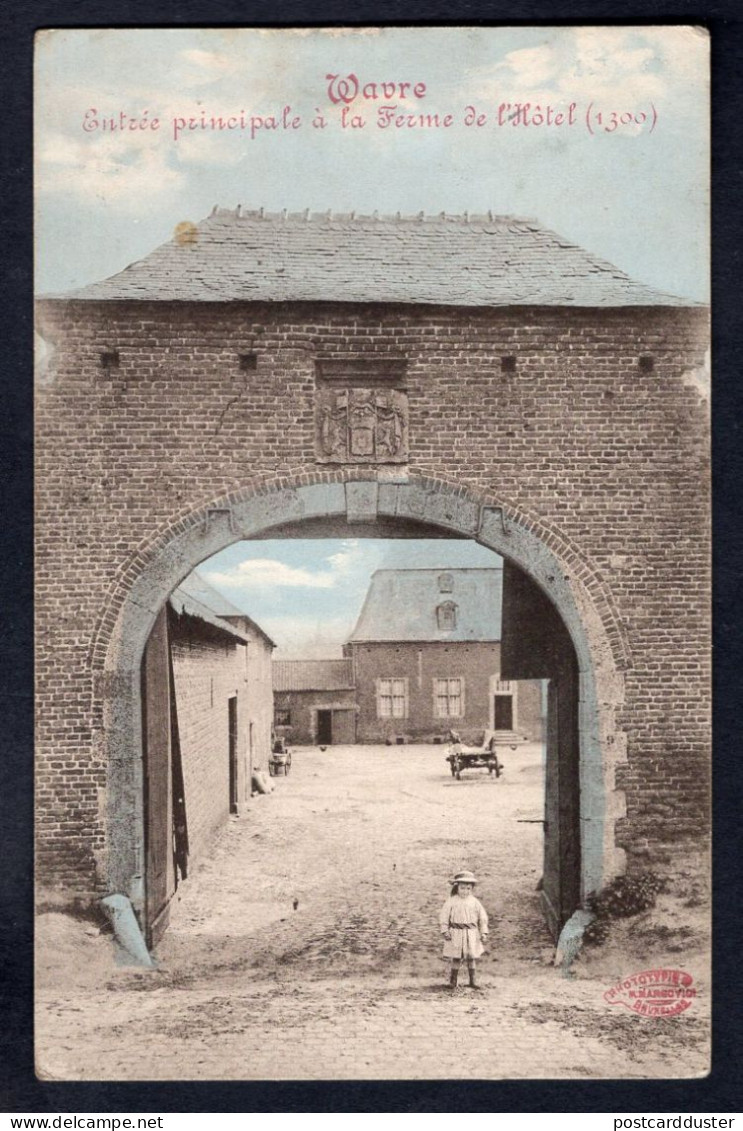 BELGIUM Wavre 1910s Hotel Gate. Old Postcard (h4119) - Waver