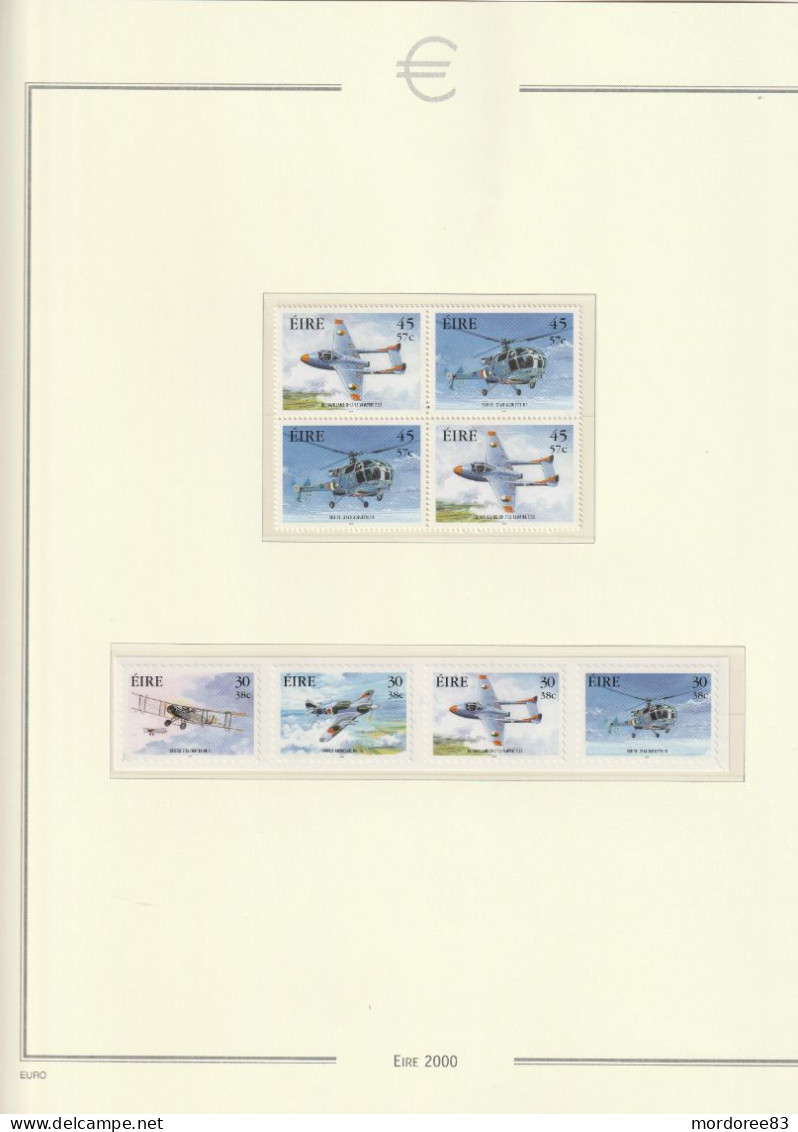 IRLANDE EIRE ANNEE 2000 + 2001 LOT DE TIMBRES STAMPS NEUF** MNH FACIALE FACE VALUE 47.75 EURO A 40% - Volledig Jaar