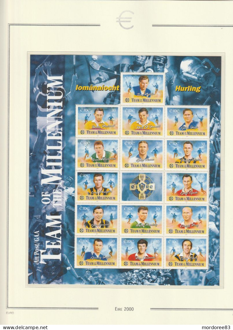 IRLANDE EIRE ANNEE 2000 + 2001 LOT DE TIMBRES STAMPS NEUF** MNH FACIALE FACE VALUE 47.75 EURO A 40% - Années Complètes