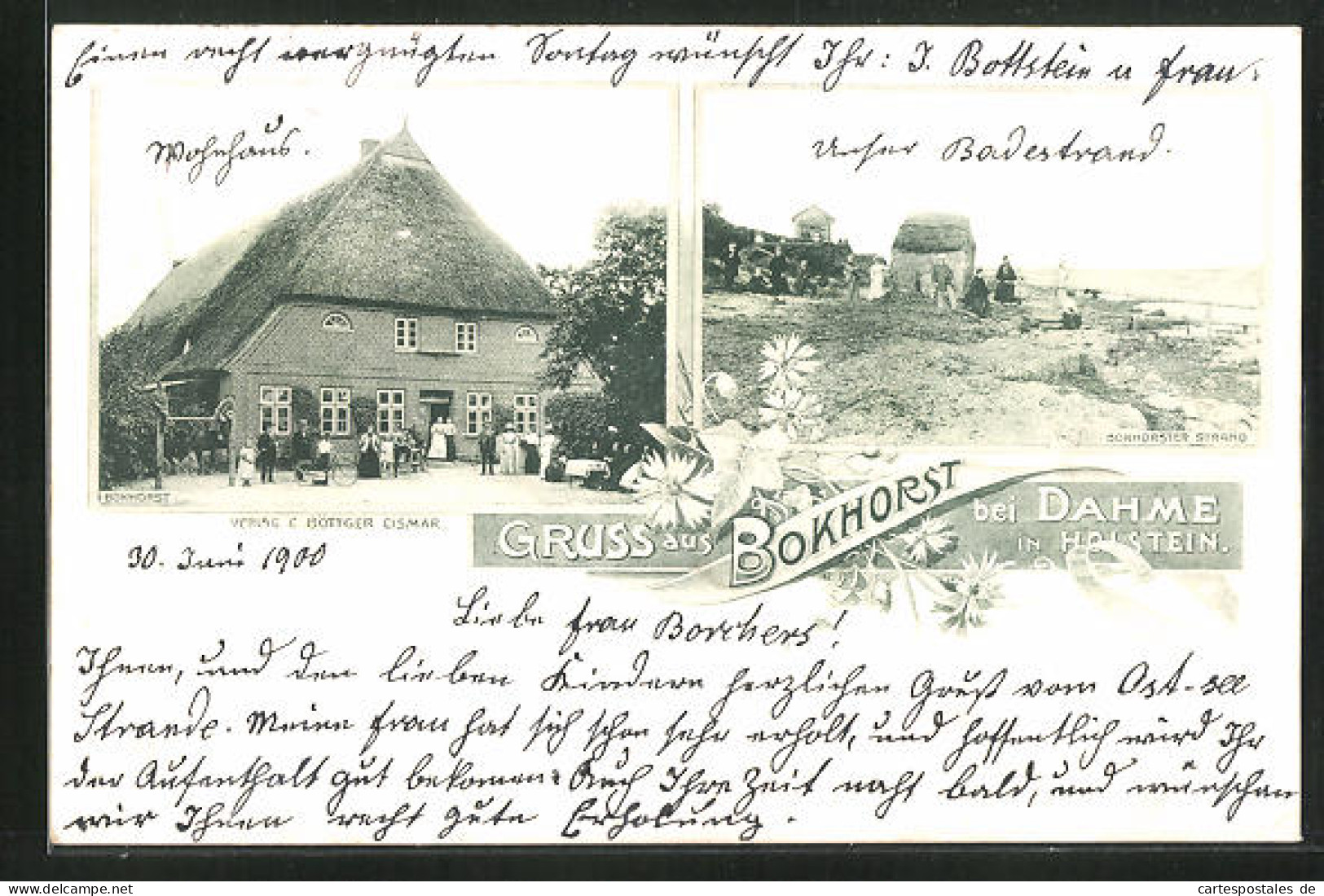 AK Bokhorst Bei Dahme In Holstein, Gasthaus Mit Passanten, Bokhorster Strand  - Dahme