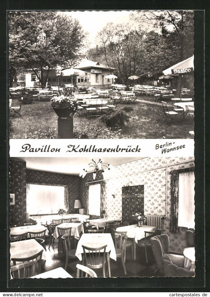 AK Berlin-Wannsee, Gasthaus Pavillon Kohlhasenbrück, Neue Kreisstrasse 35 /37  - Wannsee