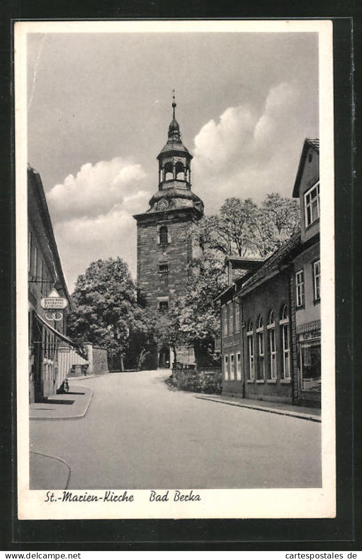 AK Bad Berka, St. Marien-Kirche Und Bäckerei Gustav Rothe  - Bad Berka