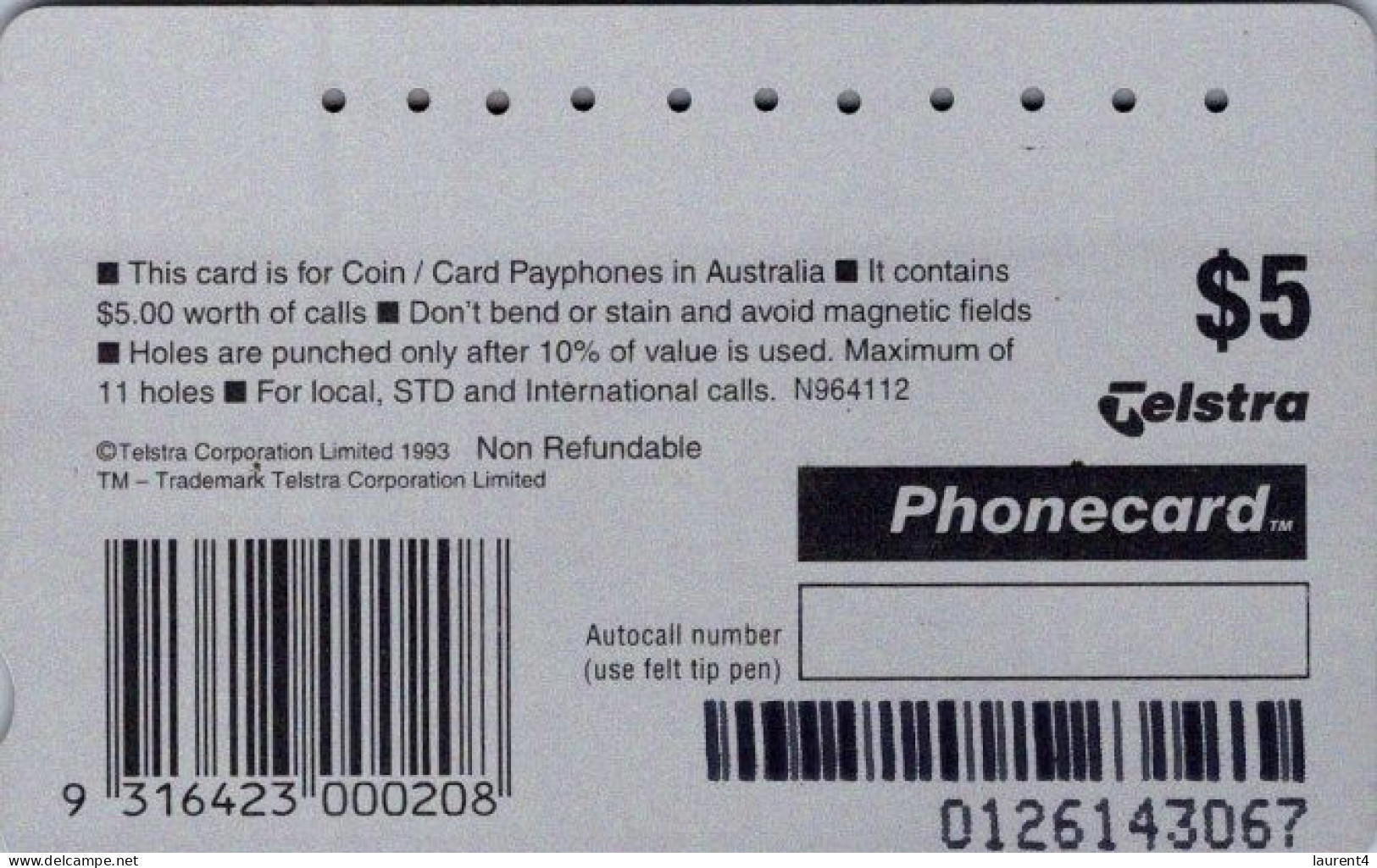 14-4-2024 - Phonecard - Australia  - (1 Phonecard) Chirstmas - Australie