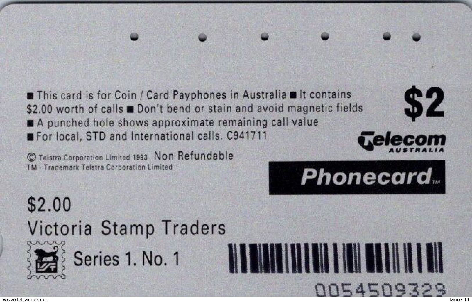 14-4-2024 - Phonecard - Australia  - (1 Phonecard) Victoria Stamp Trader 30 Years - Australia