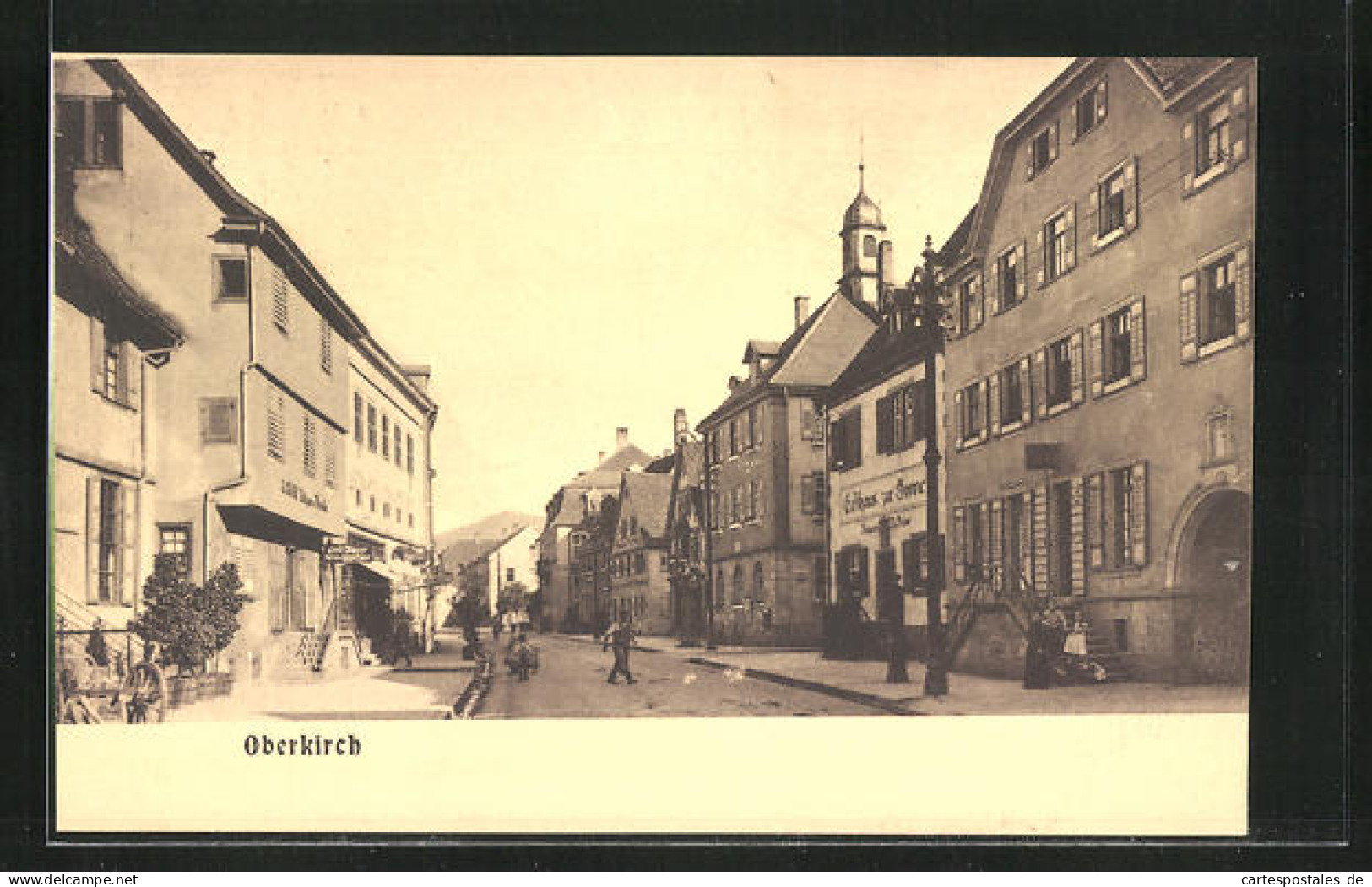 AK Oberkirch, Gasthaus Zur Sonne, Strassenpartie  - Oberkirch