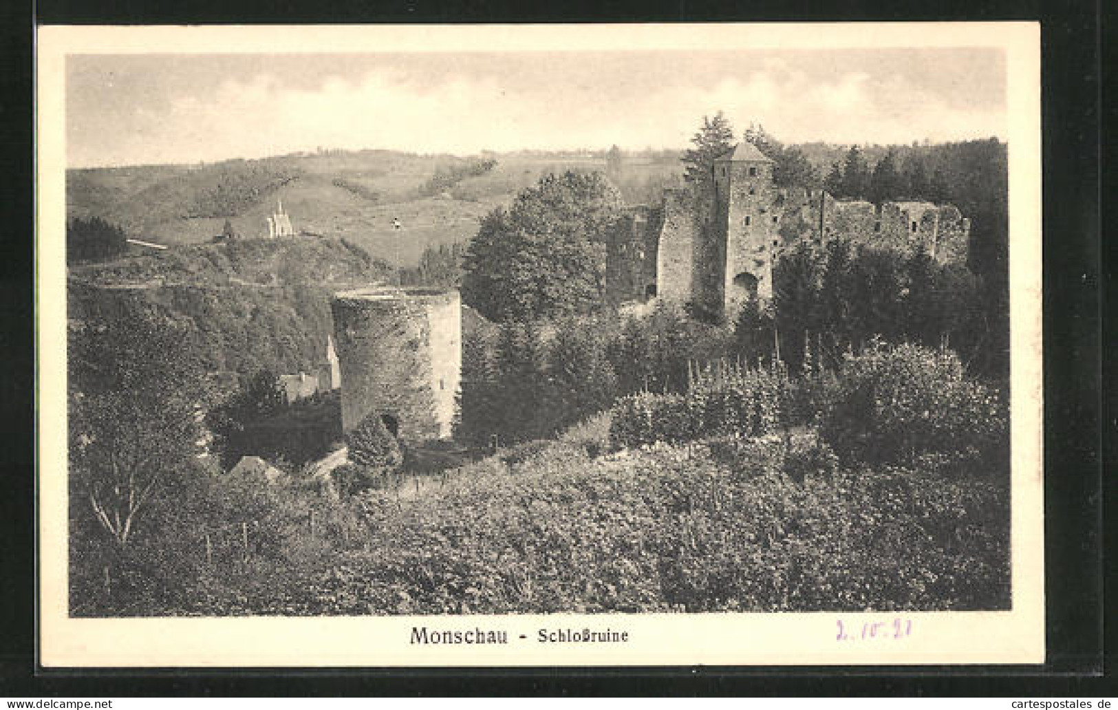 AK Monschau, Blick Zur Schlossruine  - Monschau
