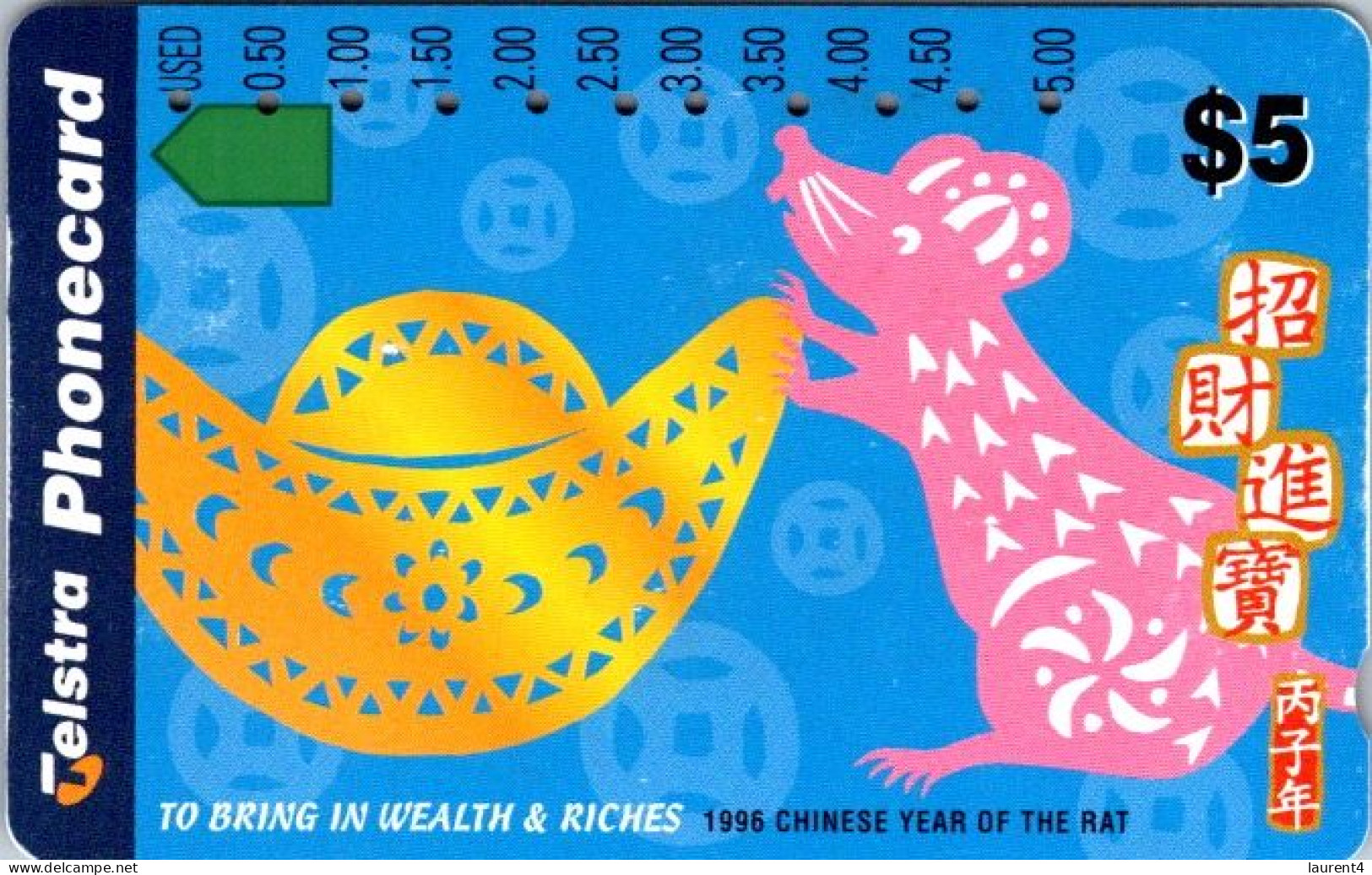 14-4-2024 - Phonecard - Australia  - (3 Phonecard)  Chinese New Year (OX X 2 + Rat X 1) - Australia