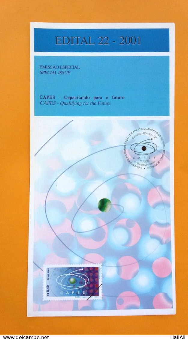 Brochure Brazil Edital 2001 22 CAPES Education Without Stamp - Brieven En Documenten