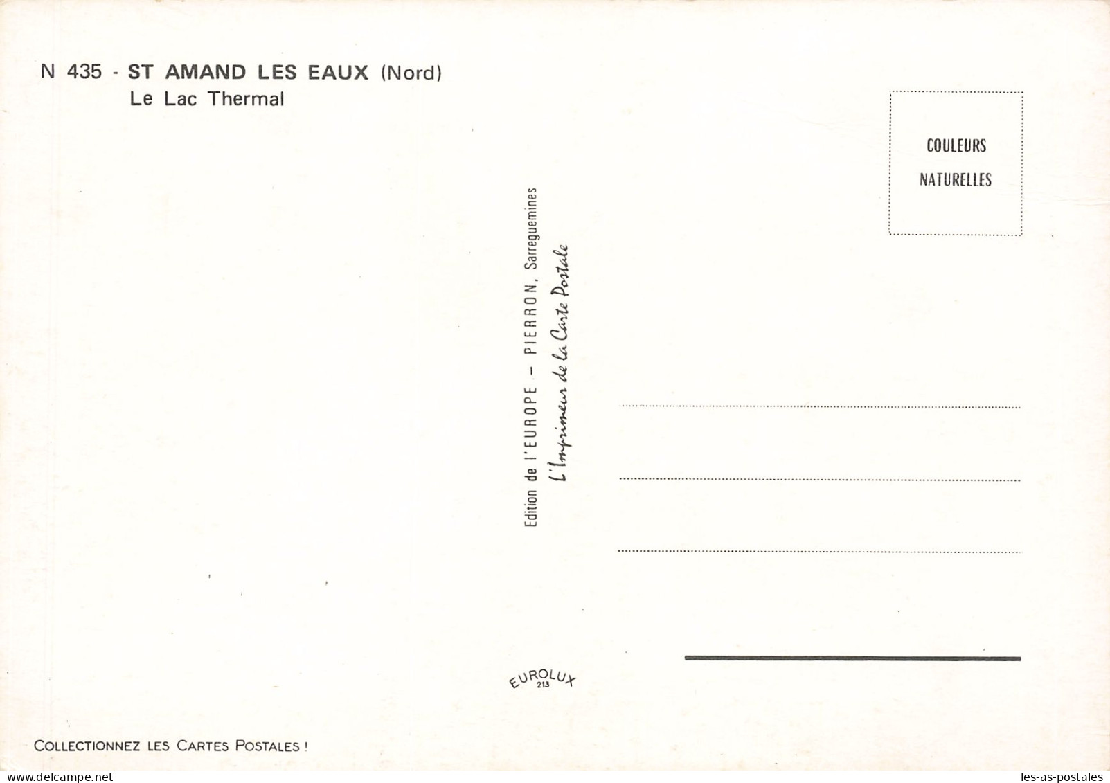 59 SAINT AMAND LES EAUX - Saint Amand Les Eaux