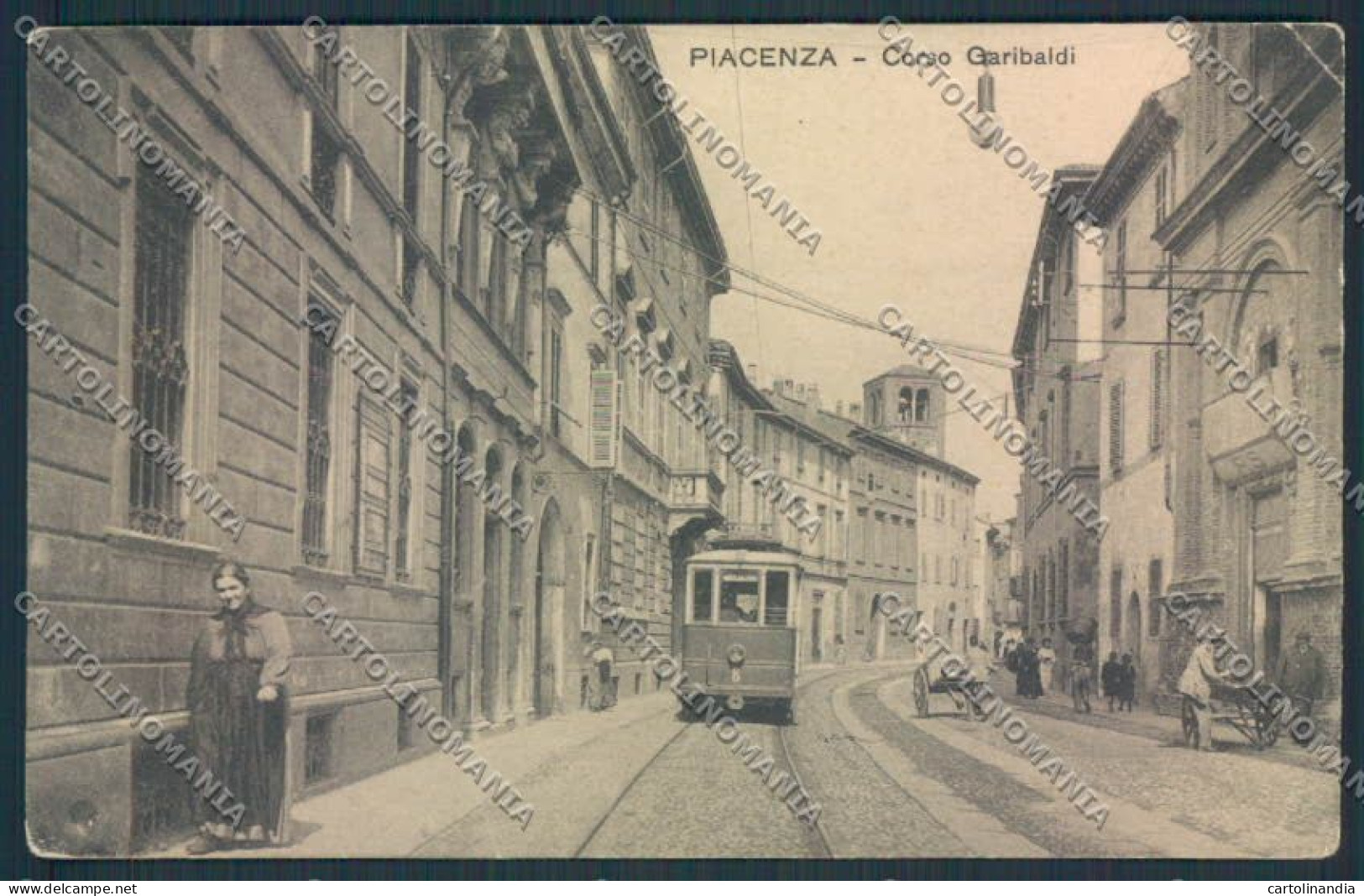 Piacenza Città Tram PIEGHINA Cartolina MV2653 - Piacenza