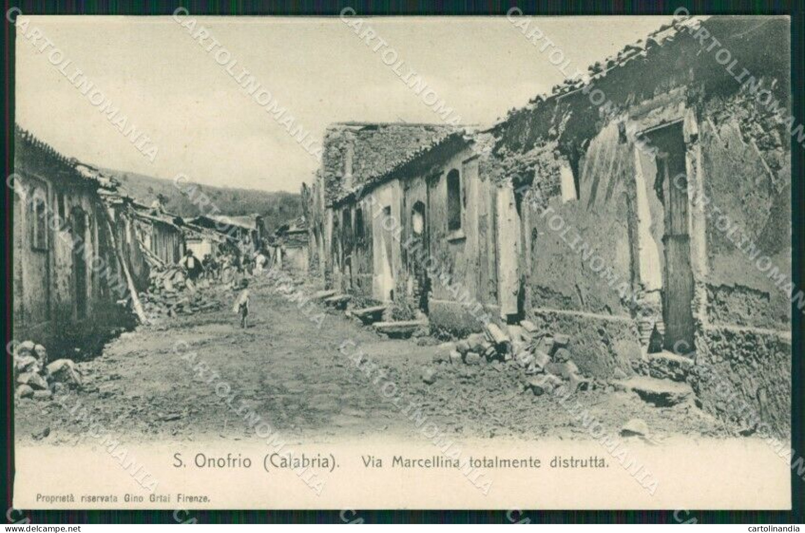 Vibo Valentia Sant'Onofrio Terremoto Cartolina QZ3864 - Vibo Valentia