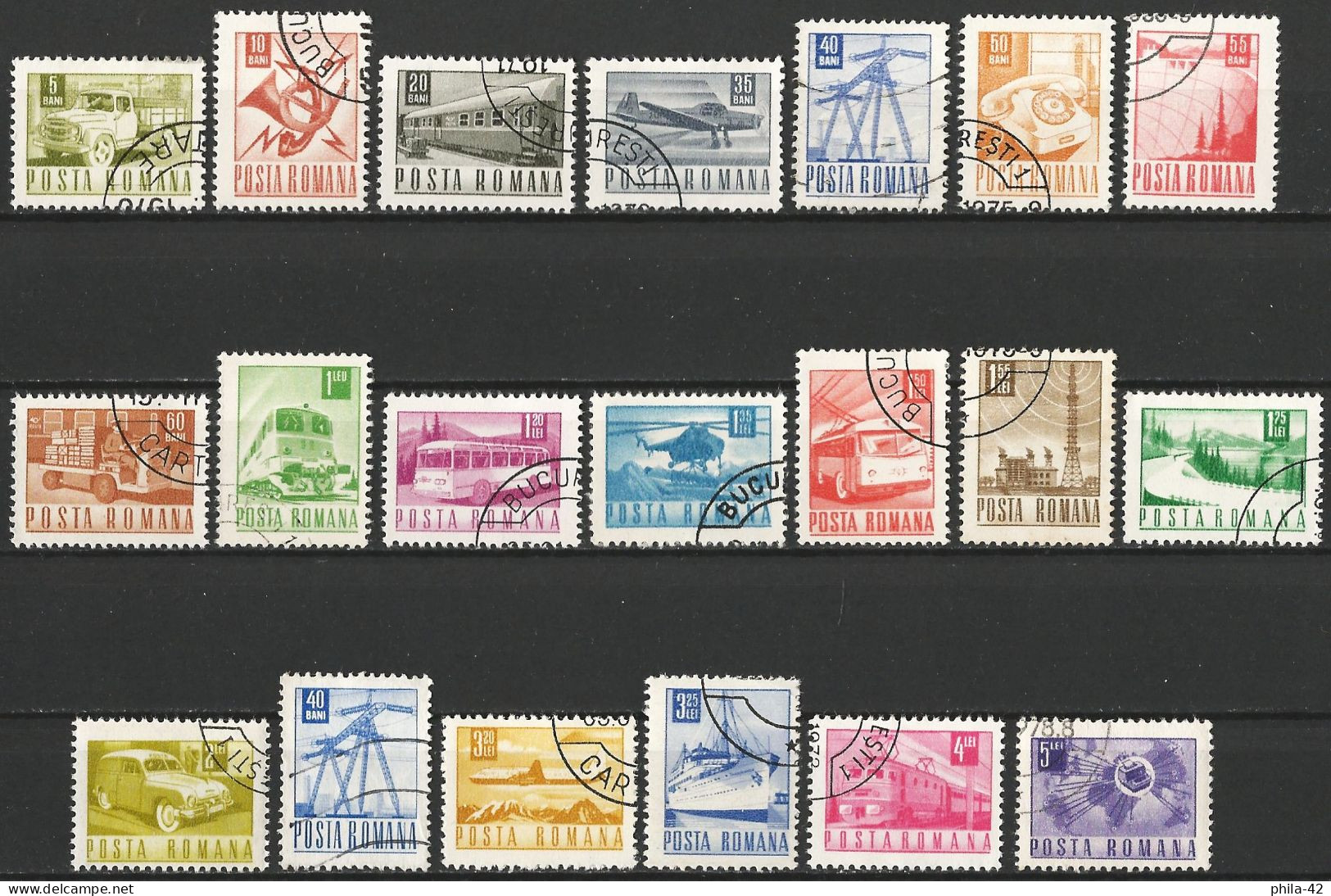 Romania 1968 - Mi 2639/57 - YT 2345/65 ( Post And Transports ) - Used Stamps