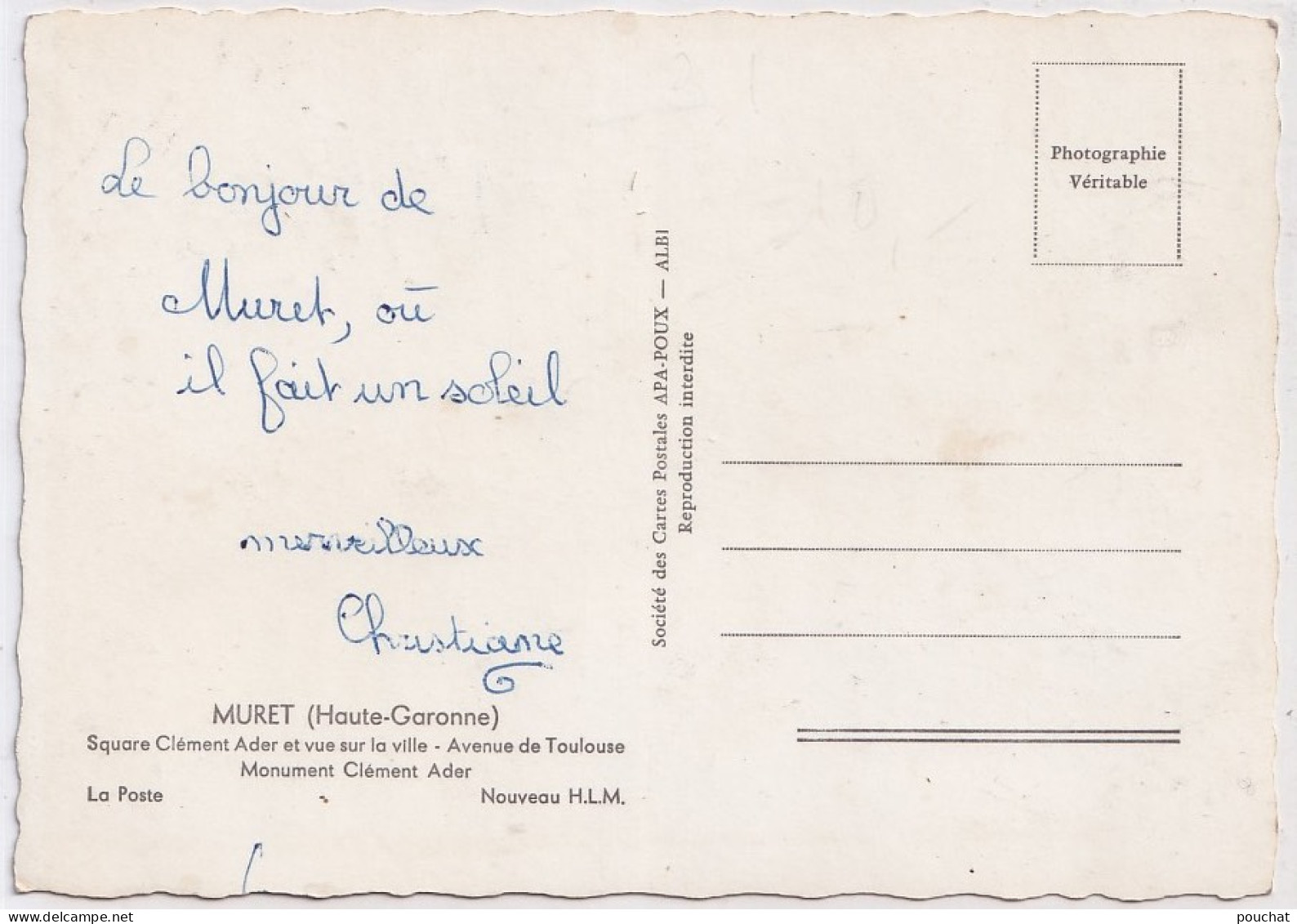 A12-31) MURET - SOUVENIR - MULTIVUES - LA POSTE - NOUVEAU  H.L.M.  - ( 2 SCANS )  - Muret