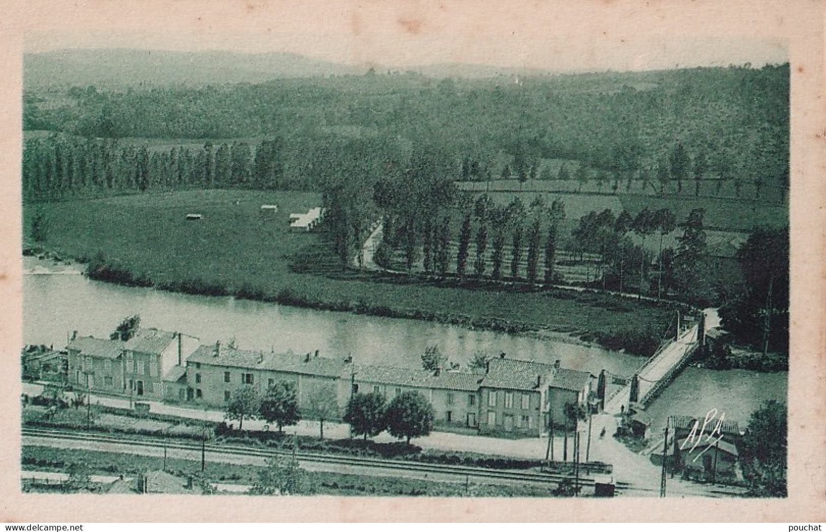 A14-31) SALIES DU SALAT - LE PONT ET LES BORDS DU SALAT  - ( 2 SCANS ) - Salies-du-Salat