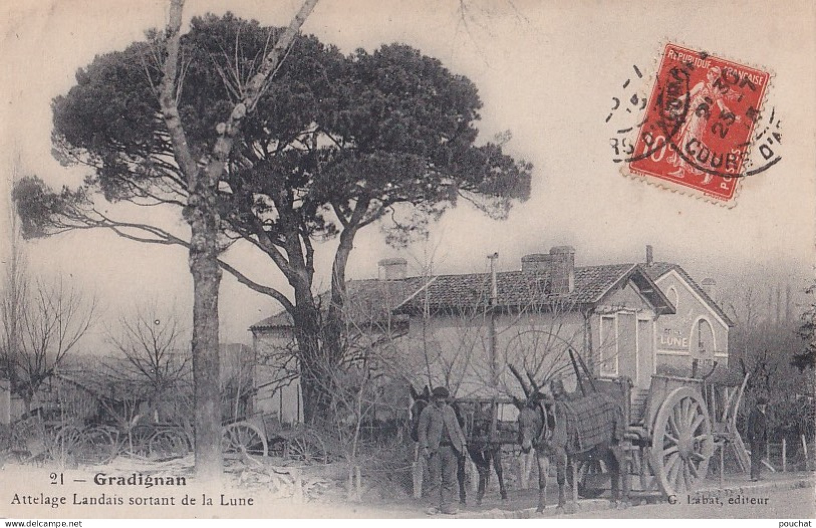 A17-33) GRADIGNAN - GIRONDE - ATTELAGE LANDAIS SORTANT DE LA LUNE  - EN 1915 - Gradignan