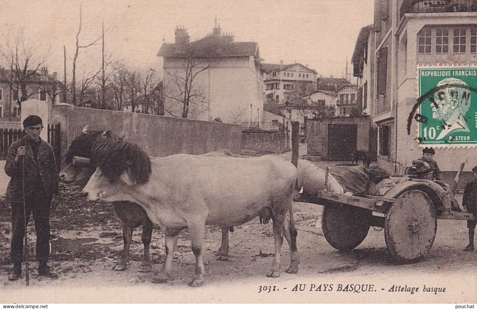 A19-64) CIBOURE - AU PAYS BASQUE - ATTELAGE BASQUE  - Ciboure