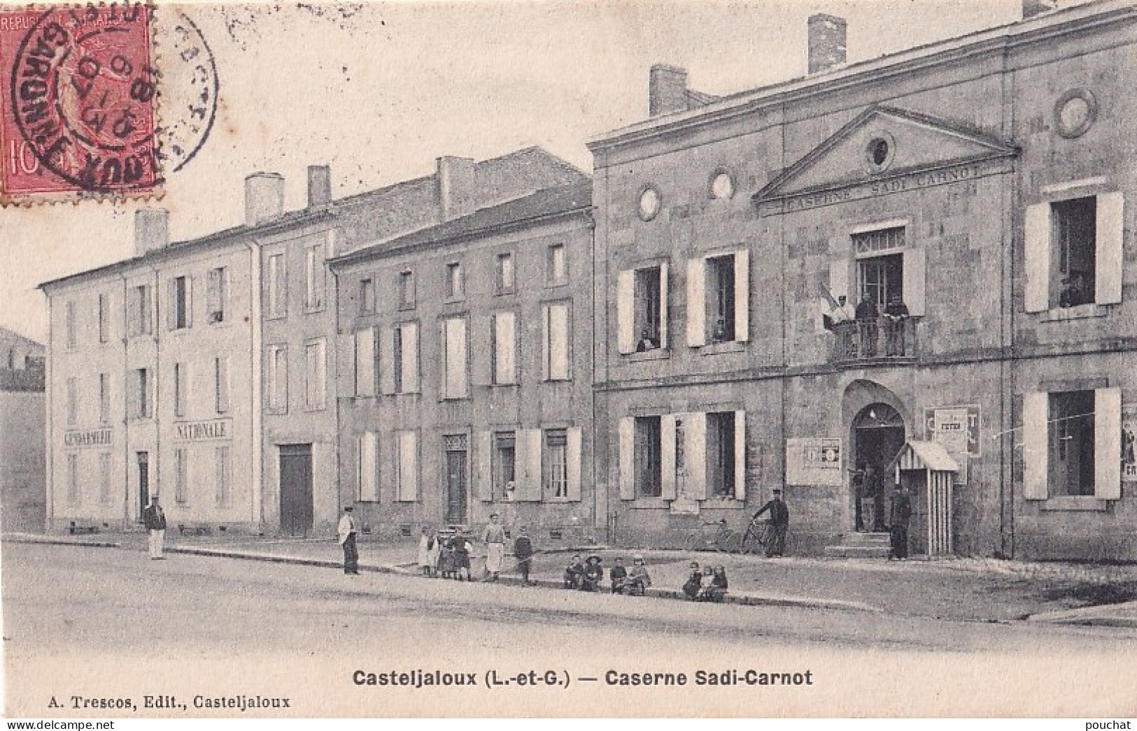 A24-47) CASTELJALOUX - CASERNE SADI CARNOT - ANIMEE - EN 1907 - Casteljaloux