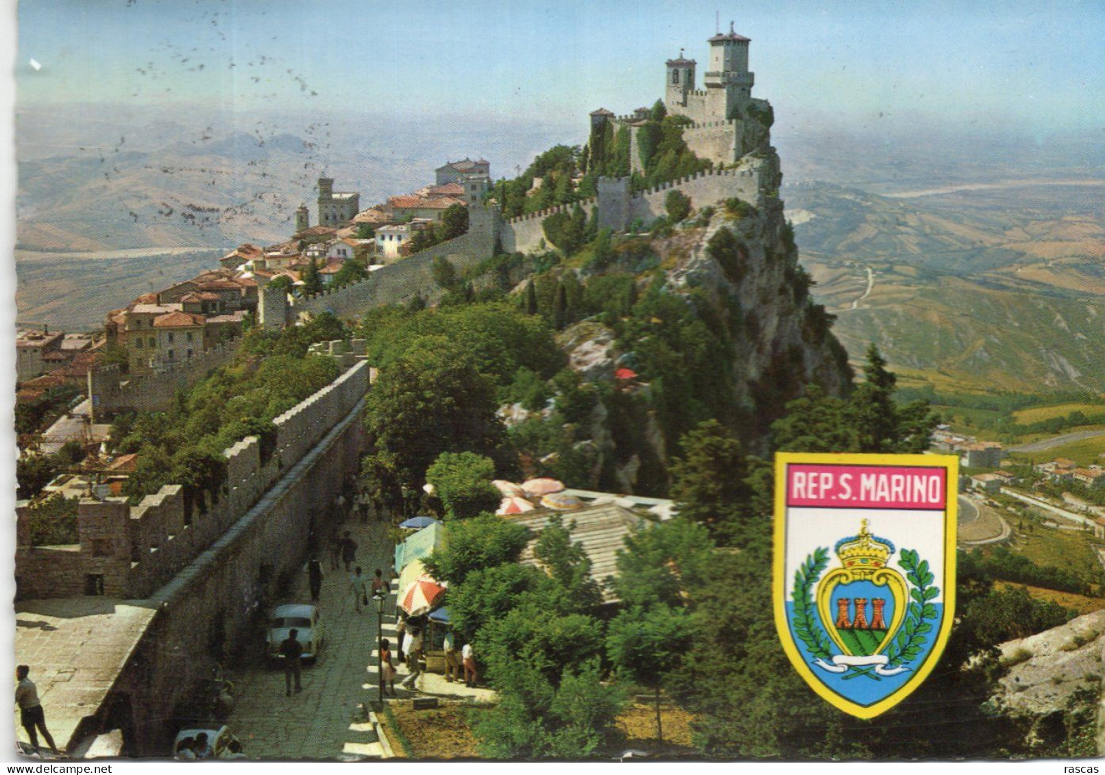 CPSM - S - SAINT MARIN - SAN MARINO - PREMIERE TOUR ET PANORAMA DE LA VALLEE DU MARECCHIO - Saint-Marin