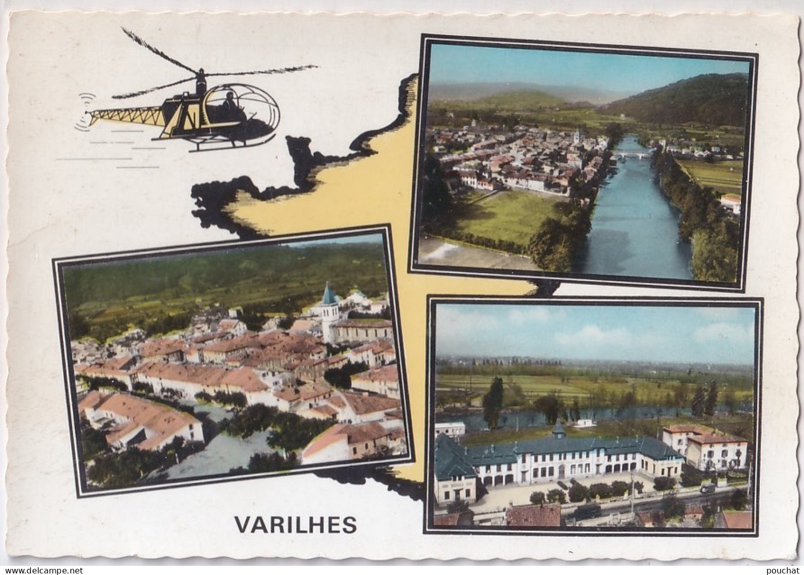 A26-09) VARILHES - ARIEGE - EN  HELICOPTERE - MULTIVES  - ( 2 SCANS ) - Varilhes