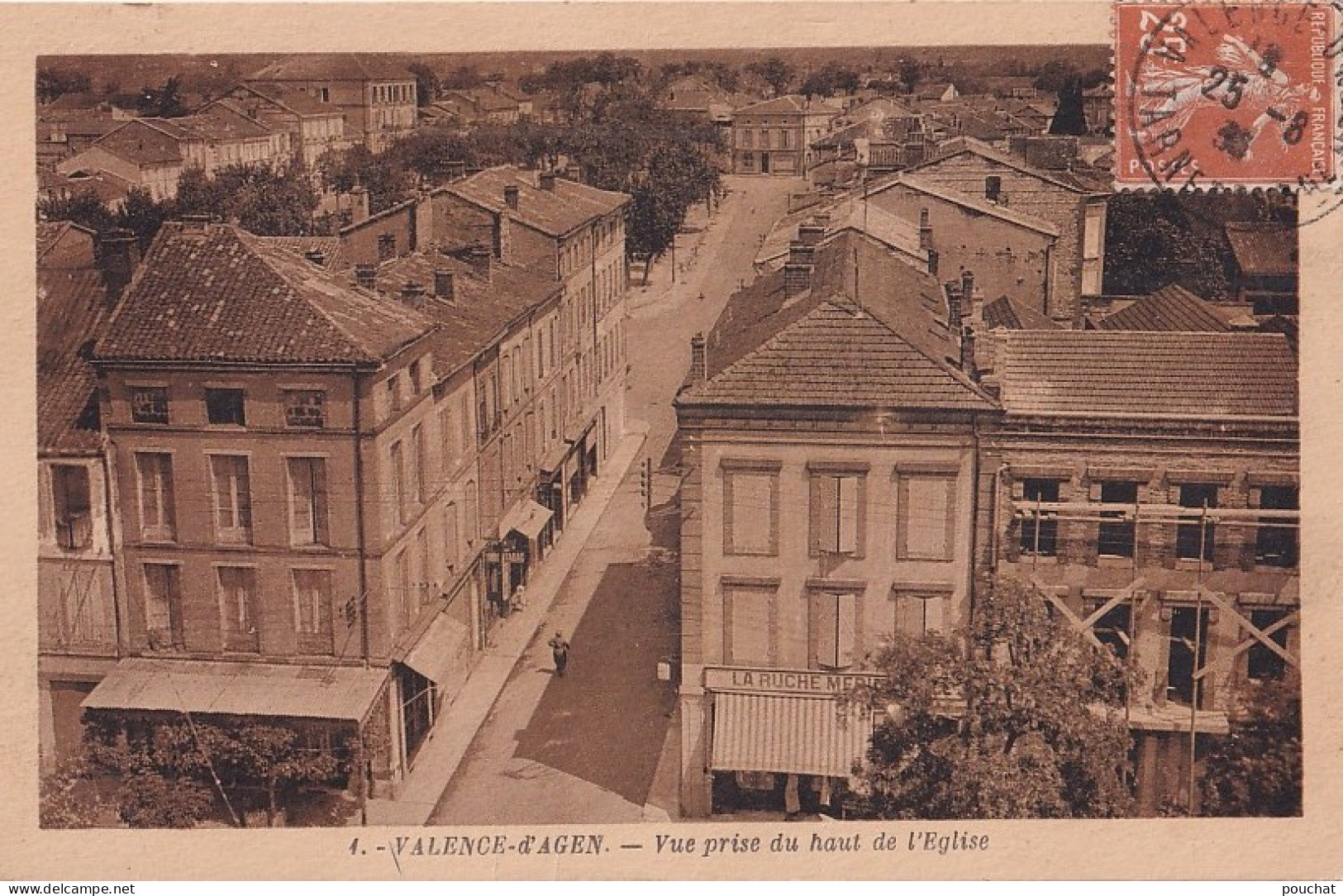 B3-82) VALENCE D'AGEN - VUE PRISE DU HAUT DE L ' EGLISE - EN  1936  - Valence