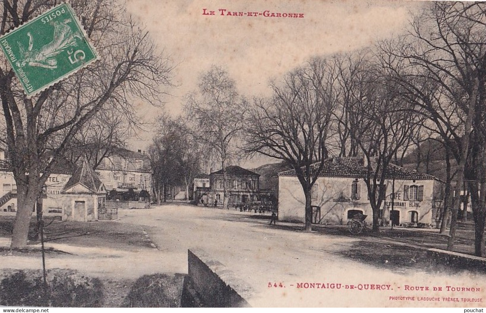 B3-82) MONTAIGU - TARN ET GARONNE - ROUTE DE TOURNON - EN  1918 - Montaigu De Quercy