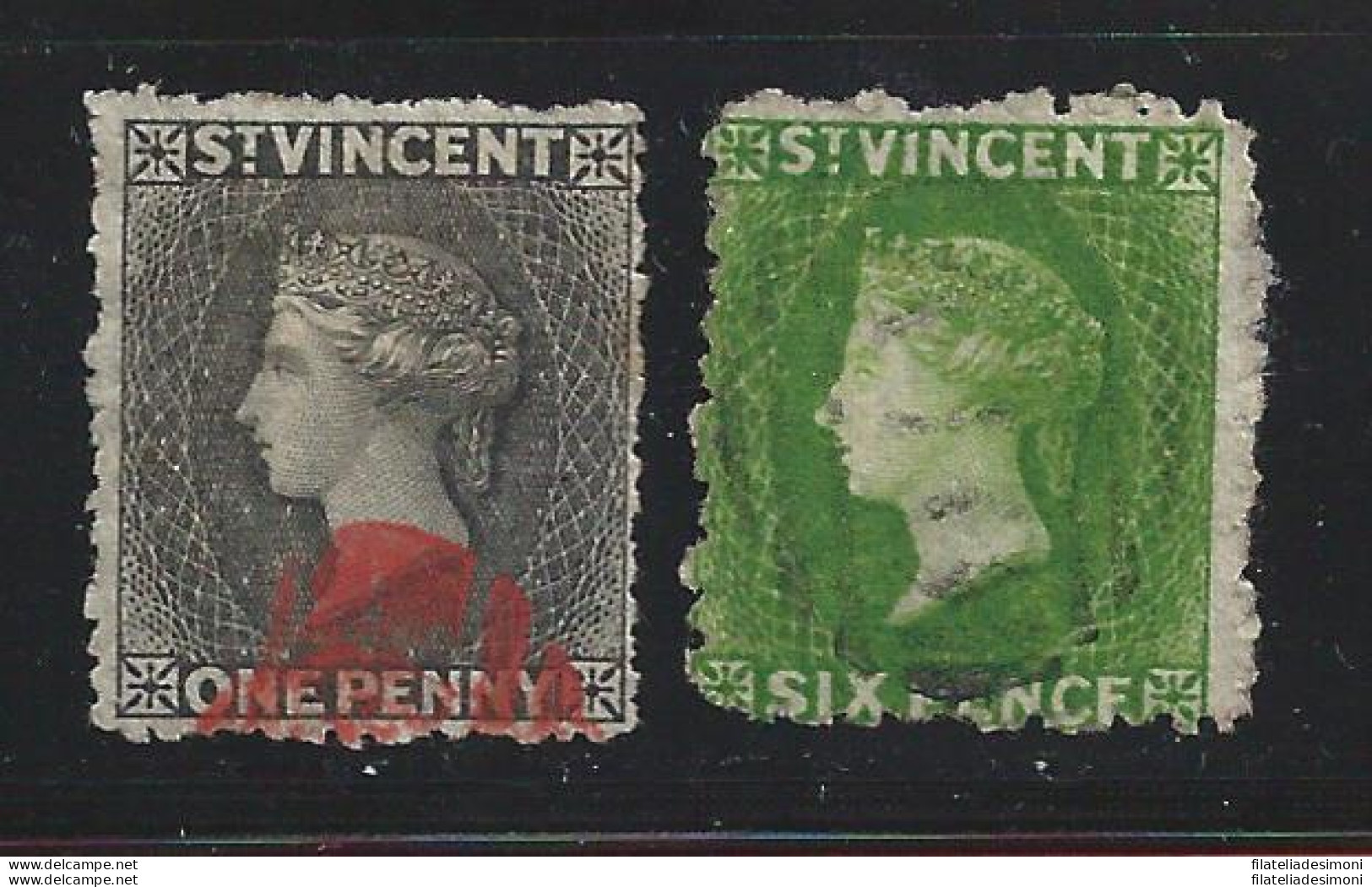 1871 ST. VINCENT - SG N° 15/16   USATI - Sonstige & Ohne Zuordnung