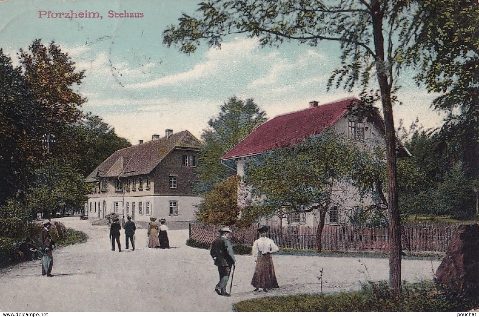 B8- PFORZHEIM - SEEHAUS - EN  1908  - ( 2 SCANS ) - Pforzheim