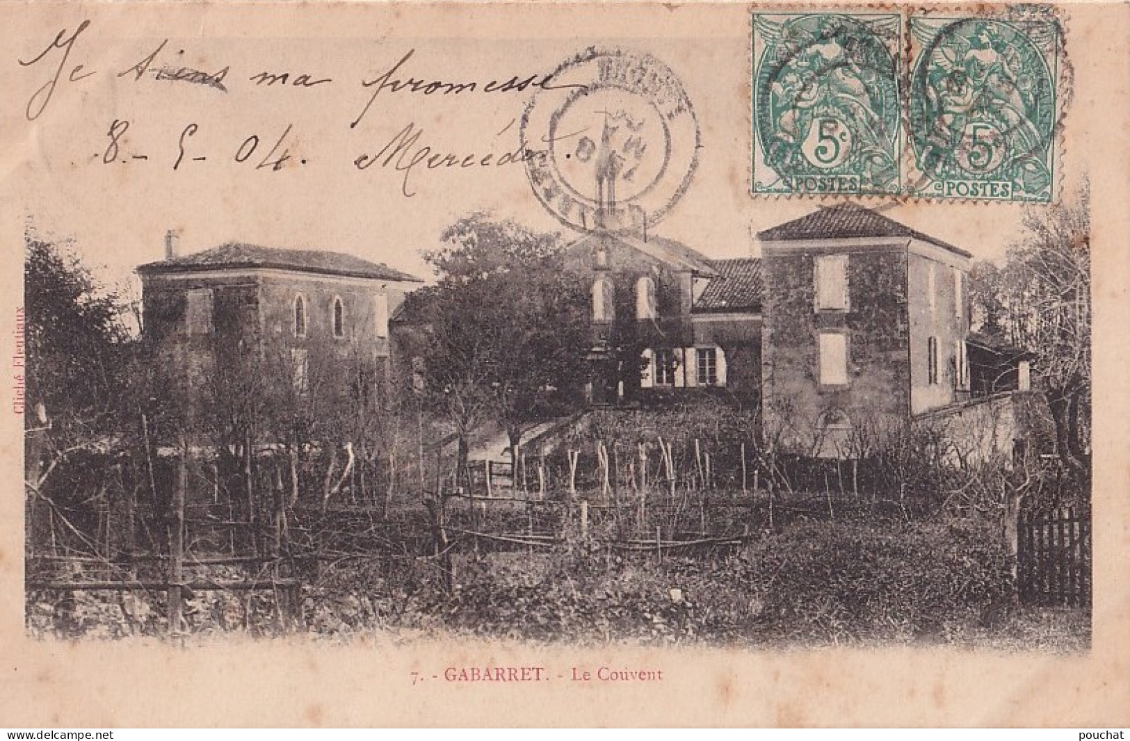 B14-40) GABARRET - LANDES - LE  COUVENT  - EN  1904 - Gabarret