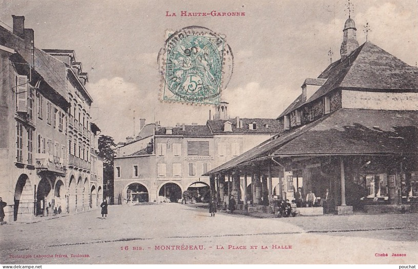 B16-31) MONTREJEAU - HAUTE GARONNE - LA PLACE ET LA HALLE  - EN  1906 - Montréjeau