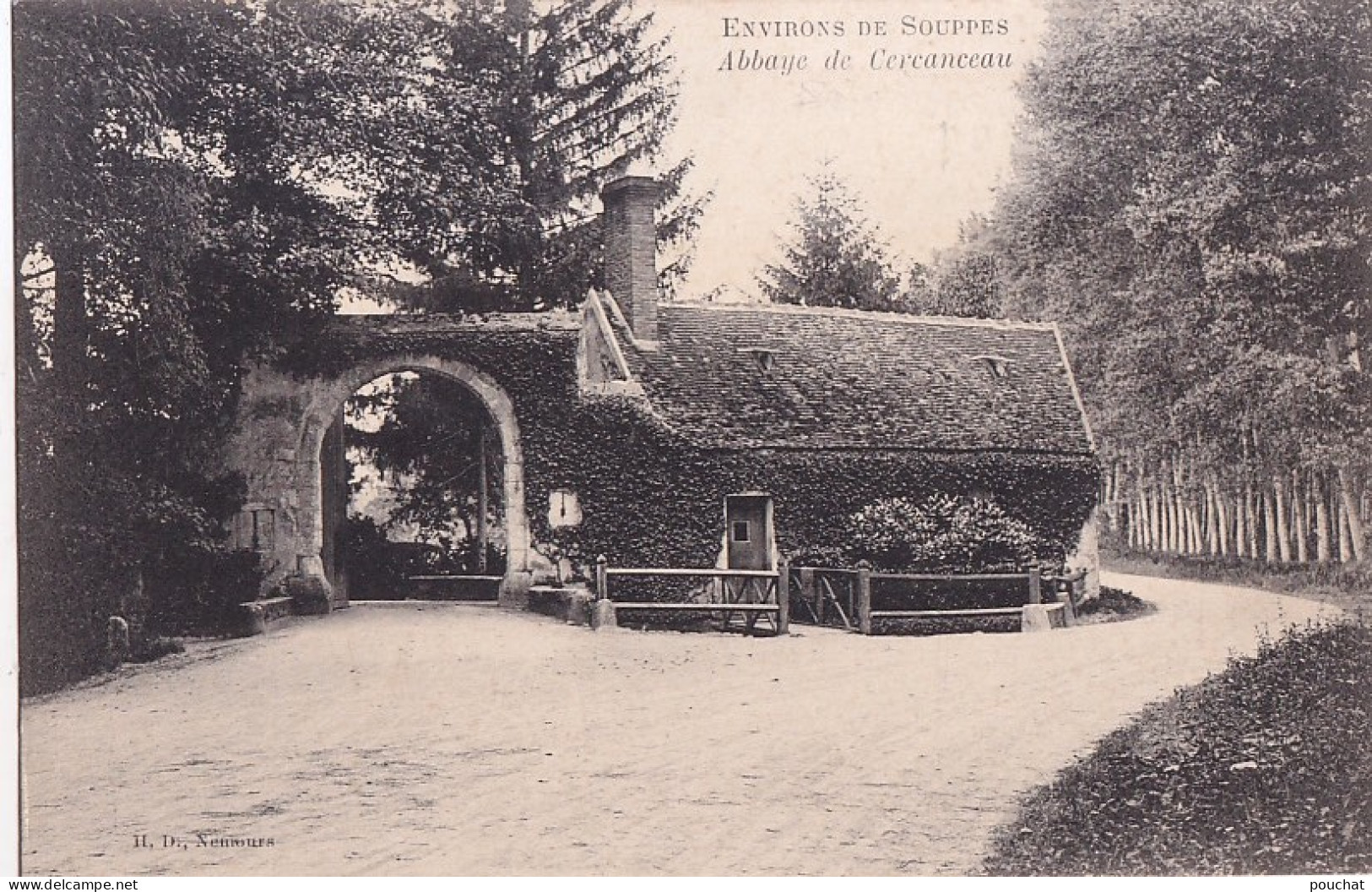 B19-77) ENVIRONS DE SOUPPES  - ABBAYE DE CERCANCEAU   - ( 2 SCANS ) - Souppes Sur Loing