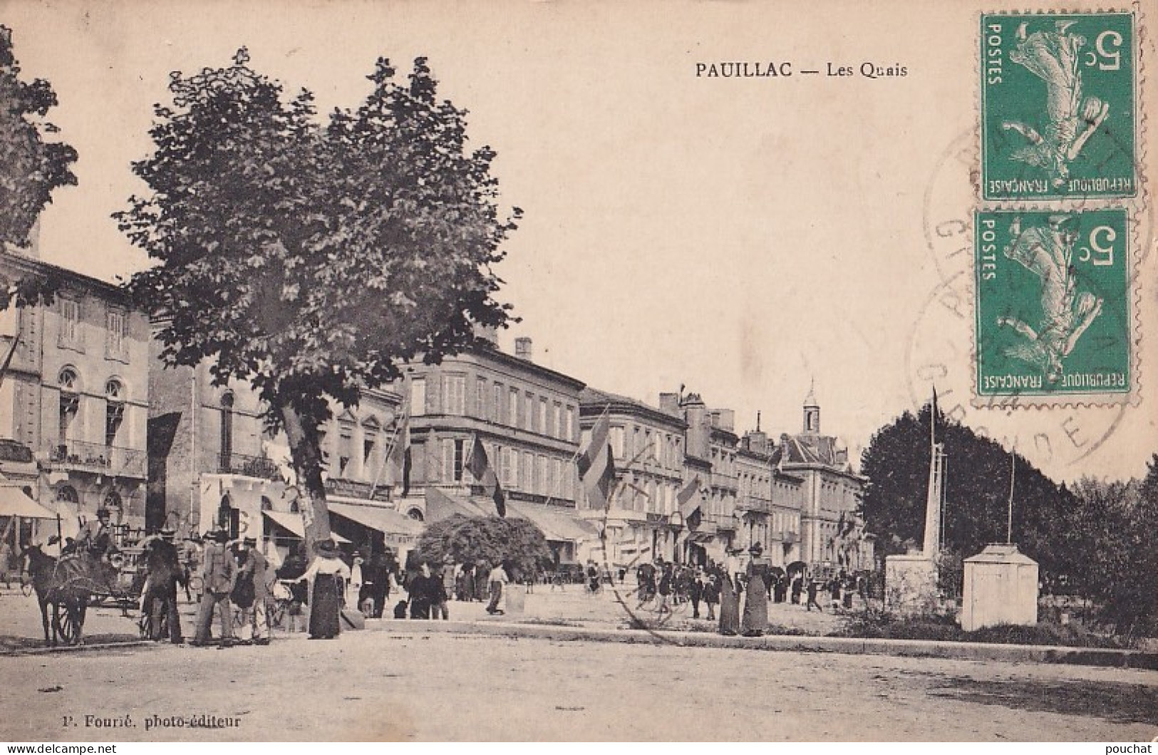 B22-33) PAUILLAC - LES QUAIS - ANIMATION - HABITANTS  - ATTELAGE -  EN  1914 - Pauillac