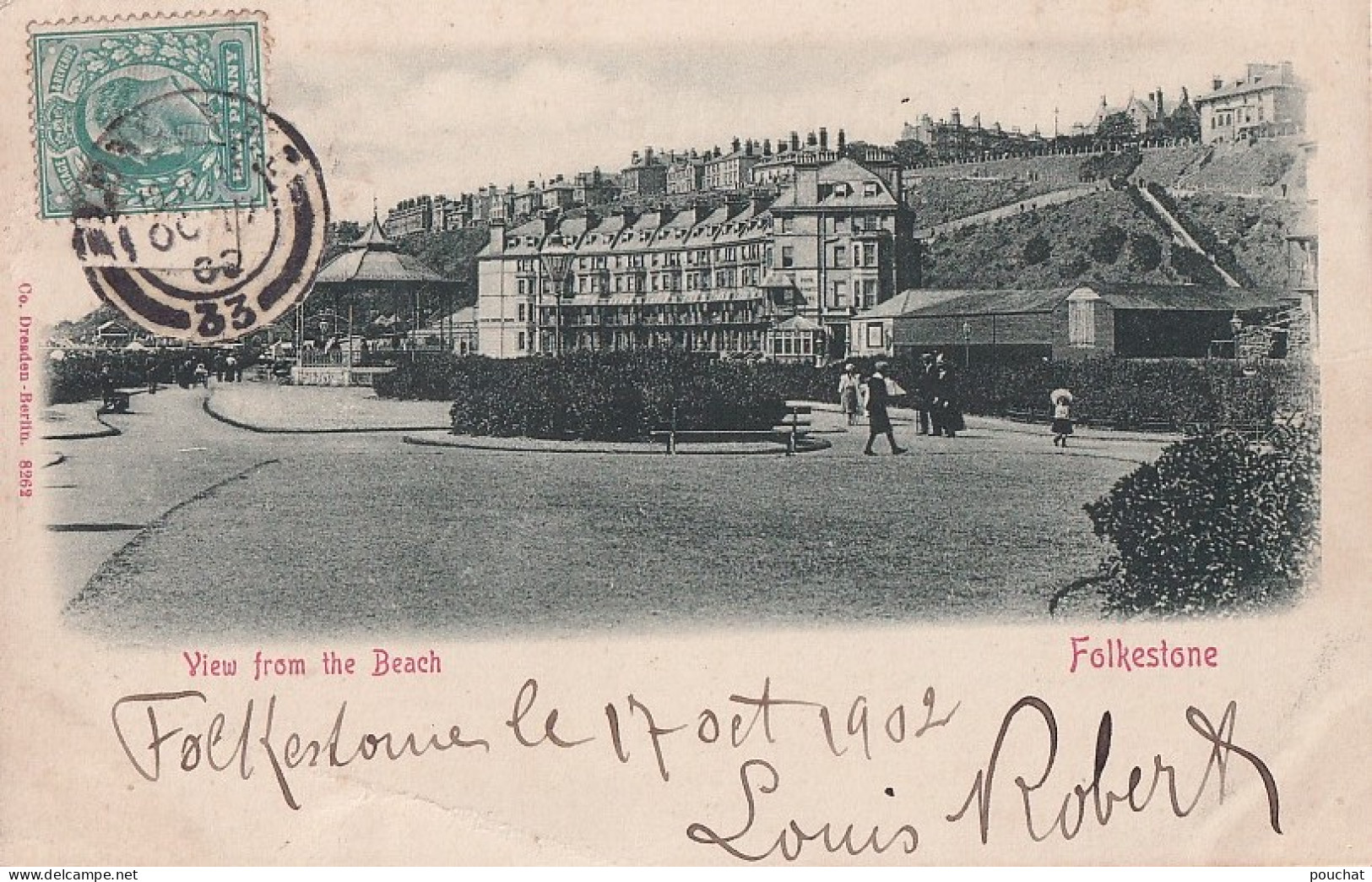 B24- FOLKESTONE – VIEW FROM THE BEACH   - EN  1902 - Folkestone