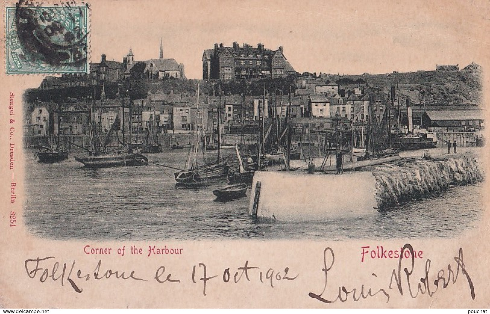 B24- FOLKESTONE –  CORNER OF THE HARBOUR   - EN  1902 - Folkestone