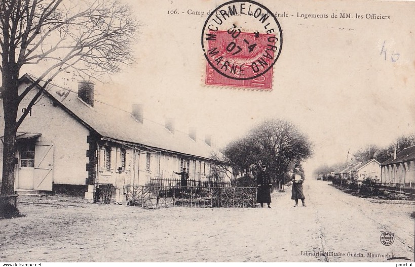 B26-51) CAMP DE  CHALONS - ALLEE LATERALE - LOGEMENTS  DE M.M. LES OFFICIERS - EN 1907 - Camp De Châlons - Mourmelon