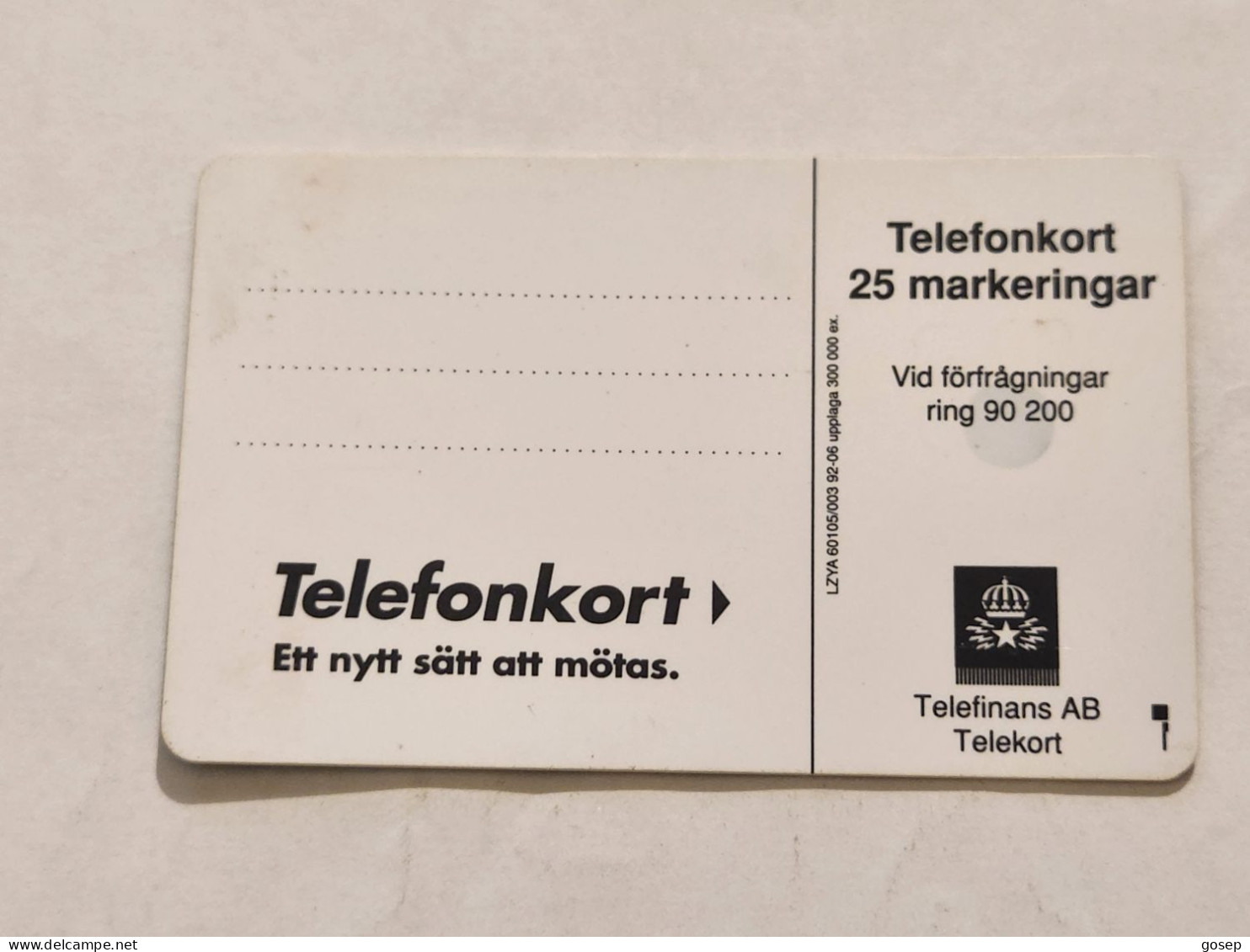 SWEDEN-(SE-TEL-025-0003B)-Three Woman-(10)(Telefonkort 25)(tirage-300.000)(6/1992)-used Card+1card Prepiad Free - Suède