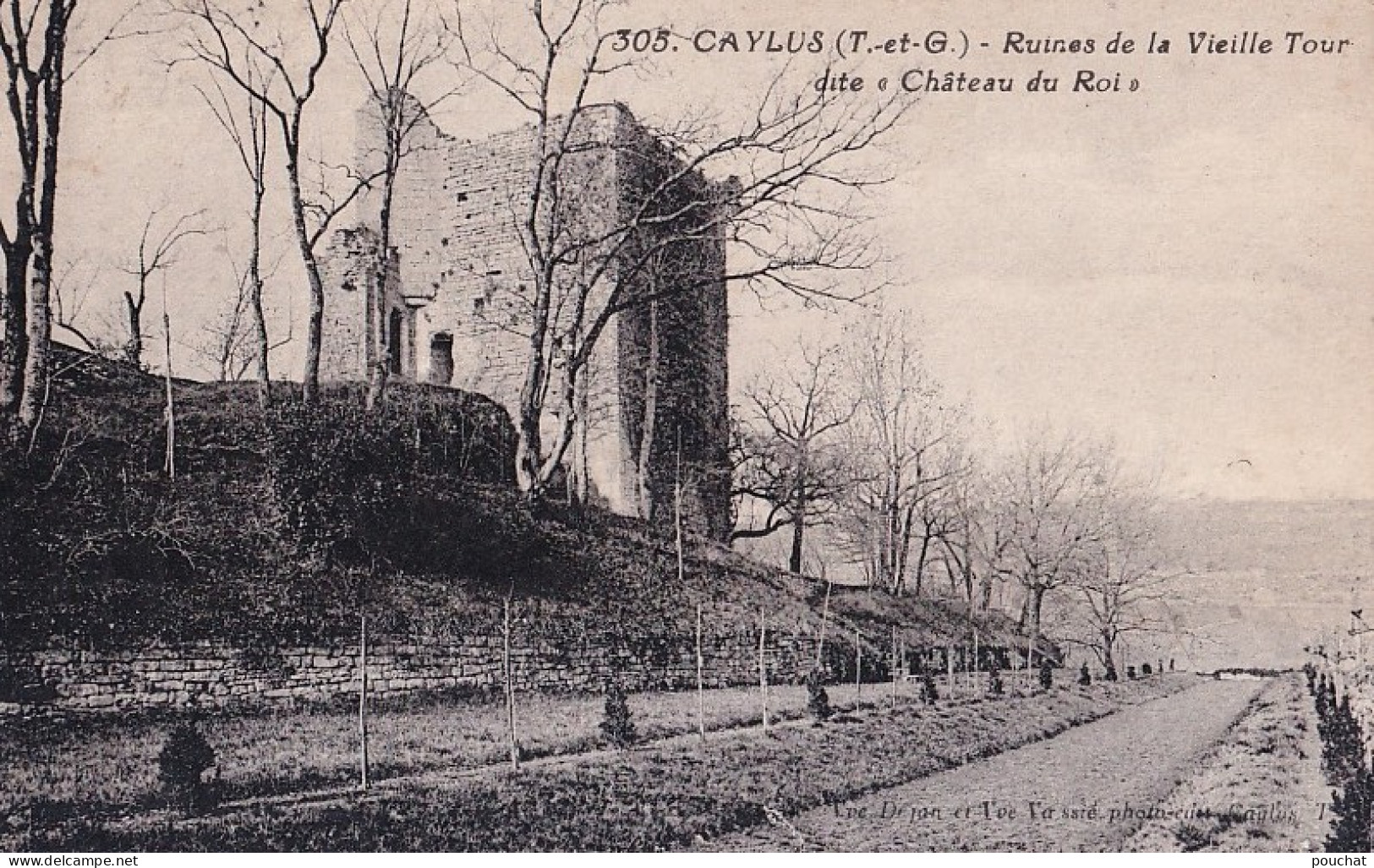 C1-82) CAYLUS - RUINES DE LA VIEILLE TOUR DITE " CHATEAU DU ROI " - ( 2 SCANS )  - Caylus