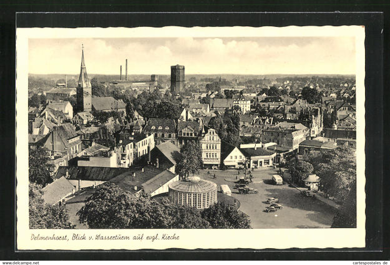 AK Delmenhorst, Blick Vom Wasserturm Auf Evangelische Kirche  - Delmenhorst