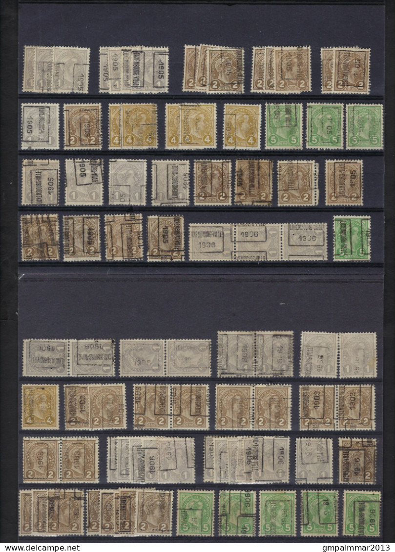 LUXEMBOURG ACCUMULATION PREO + 600 Timbres  , état + Detail Voir 11 Scans  !   LOT 185 - Préoblitérés