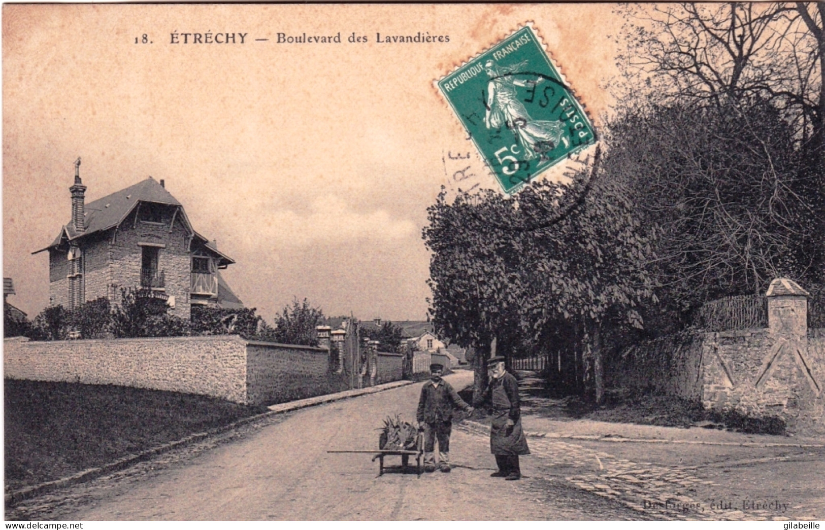 91 - Essonne -  ETRECHY - Boulevard Des Lavandieres- Rare - Etrechy