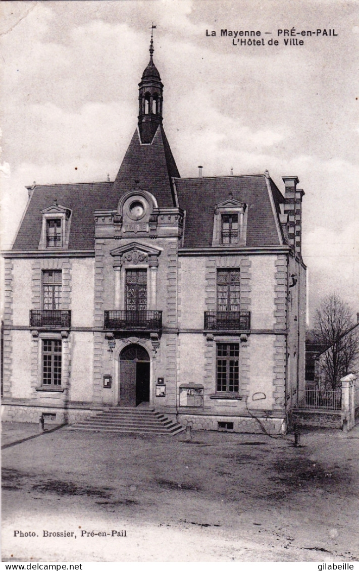 53 - Mayenne -  PRE  En PAIL - L Hotel De Ville - Pre En Pail