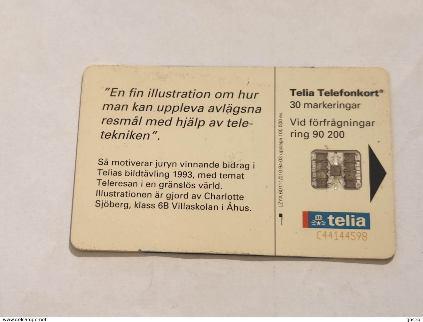 SWEDEN-(SE-TEL-030-0010A)-PANDA-(11)(Telefonkort 30)(tirage-100.000)(C44144598)-used Card+1card Prepiad Free - Sweden