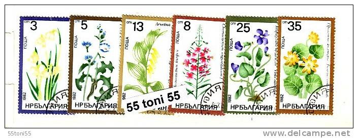 1982 Flora MEDICINAL PLANT 6 V. - Used/oblitere (O)  BULGARIA / Bulgarie - Gebraucht